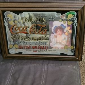 Vintage Coca Cola mirrored sign